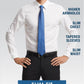 Calvin Klein Men's Slim-Fit Stretch Flex Collar Dress Shirt Blue Size 34-35