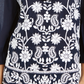 Style & Co Women's Cotton Peasant Blouse Navy Size Medium
