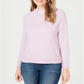 Karen Scott Women's Mock Neck Sweater Pink Size Petite L