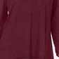 Style & Co Women's V-Neck Chiffon-Hem Top  Red Size Large