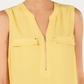 JM Collection Women's Zip-Front Utility Top Gold Size Large