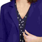 Maison Jules Women's 3/4 Sleeve Knit Blazer  Navy Size Medium