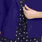 Maison Jules Women's 3/4 Sleeve Knit Blazer  Navy Size Medium