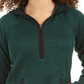 Ideology Women's Quarter-Zip Hoodie Sweater Green Size X-Small