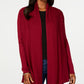 Karen Scott Women's Open-Front Cardigan  Red Size Medium