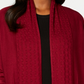 Karen Scott Women's Open-Front Cardigan  Red Size Medium