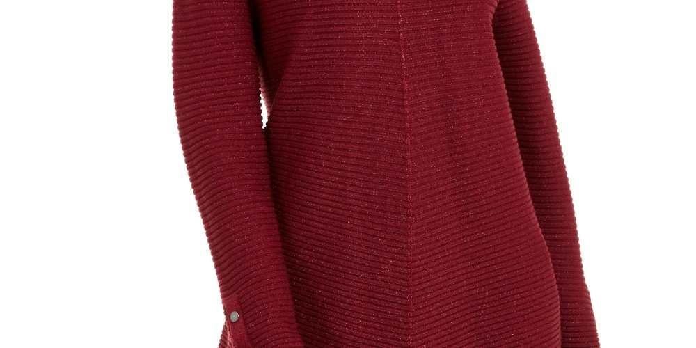 Alfani Women's Petite Metallic Swing Sweater  Wine Size Petite Small