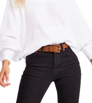 Free People Women's Westend Thermal Top Size  White Size X-Small