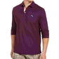 Tommy Bahama Men's Long Sleeve Polo Shirt Purple Size Large