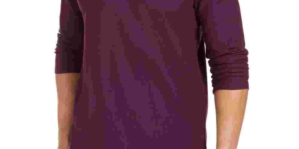 Tommy Bahama Men's Long Sleeve Polo Shirt Purple Size Large