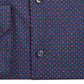 Alfani Men's Printed Collared Slim Fit Stretch Dress Shirt Navy Size 16.5X32-33