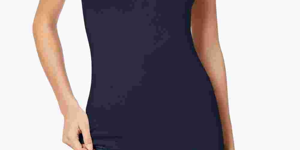 Maison Jules Women's Fitted Tank Top Blue Size Large