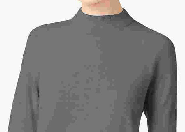 Karen Scott Women's Long Sleeve Turtle Neck Blouse Sweater Gray Size X-Large