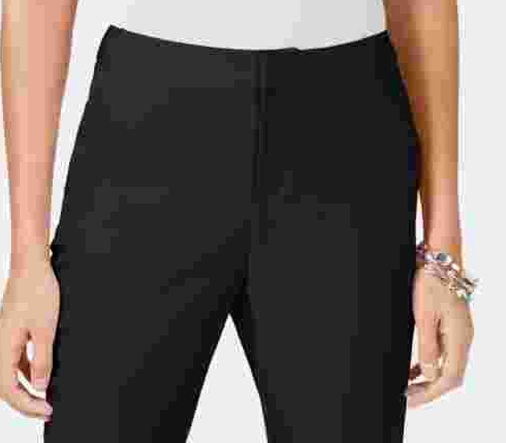 INC International Concepts Women's Black Straight Leg Wear To Work Pants Black Size 4