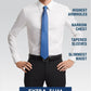 AlfaTech by Alfani Men's Athletic Fit Print Dress Shirts Navy 16X34-35