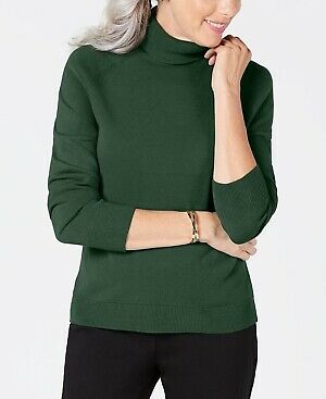 Karen Scott Women's Turtleneck Sweater Green Size X-Large