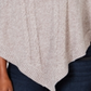 Karen Scott Women's Shawl Collar Poncho Gray-White Size S/M