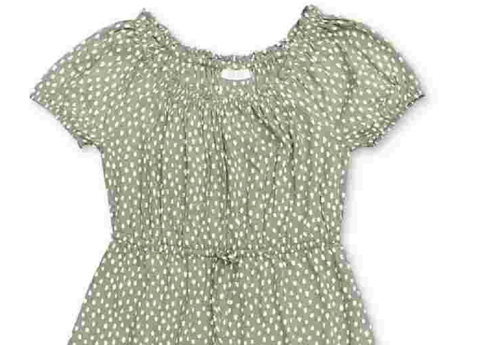 Style & Co Women's High-Low Peasant Dress Green Size Medium