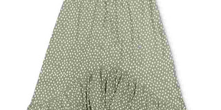 Style & Co Women's High-Low Peasant Dress Green Size Medium