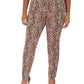 Jones Apparel Women's Brown Animal Print Pants Plus  Orange Size 18W