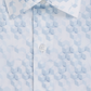 Alfani Men's Classic Light Geometic Print Dress Shirt Blue Size 14X14