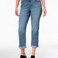 Style & Co Women's Curvy Fit Boyfriend Jeans Blue Size 4 Petite