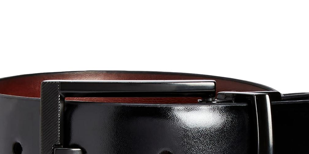Alfani Men's Reversible Stretch Belt Black Size M