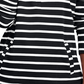 Karen Scott Women's Sport Striped Mock Neck Top  Black Size X-Small