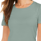 Style & Co Women's Scoop Neck T-Shirt Green Size X-Large