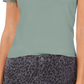Style & Co Women's Scoop Neck T-Shirt Green Size X-Large
