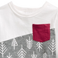 First Impressions Kid's Baby Boys Cotton Long Sleeve Colorblocked T-Shirt White Size 18