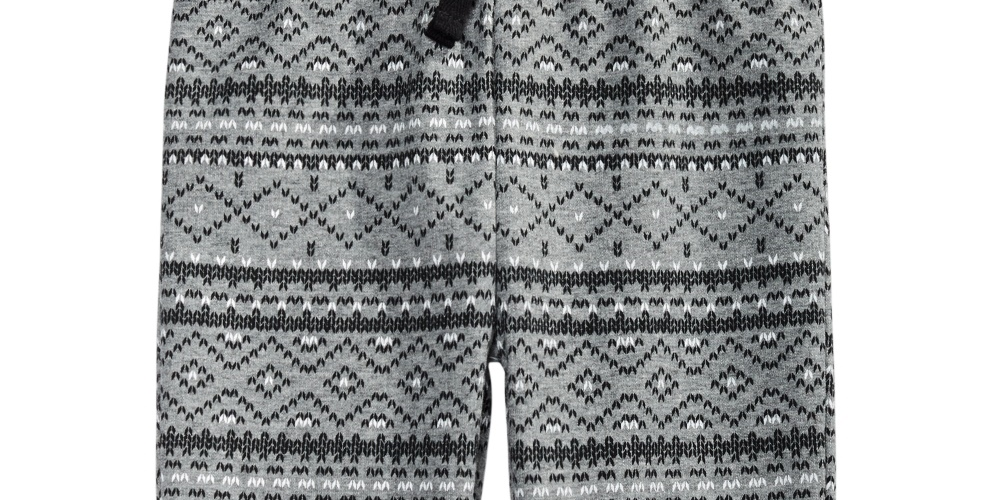 First Impressions Kid's Toddler Boys Fair Isle Print Cotton Jogger Pants Gray Size 2T