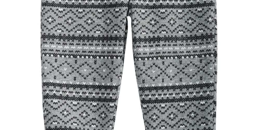 First Impressions Kid's Toddler Boys Fair Isle Print Cotton Jogger Pants Gray Size 2T