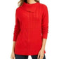 Charter Club Women's Long Sleeve Sweater Red Size Petite Small