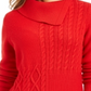 Charter Club Women's Long Sleeve Sweater Red Size Petite Small