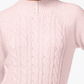 Karen Scott Women's Long Sleeve Cable Knit Sweater Pink Size Petite X-Large