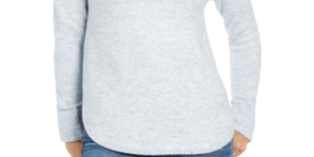 Style & Co Women's Cowlneck Sweater Blue Size Petite XL