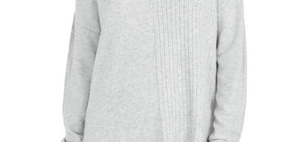 Style & Co Women's Mixed Stitch Ribbed Turtleneck Tunic Sweater Gray Size XX-Large