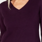 Karen Scott Women's V Neck Sweater Purple Size Petite S/M