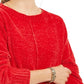 Style & Co Women's Chenille Sweater Red Size Petite Small