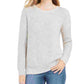 Style & Co Women's Ribbed Drop Shoulder Sweater Beige Size Large