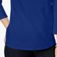 Charter Club Women's Pima Cotton Button Shoulder Top Blue Size Petite XL
