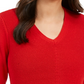 Charter Club Women's V Neck Sweater Red Size Large