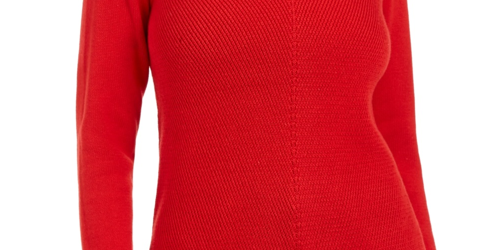 Charter Club Women's V Neck Sweater Red Size Large