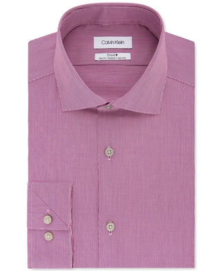 Calvin Klein Men's Slim Fit Non Iron Stretch Performance Dress Shirt Pink Size 16X32X33