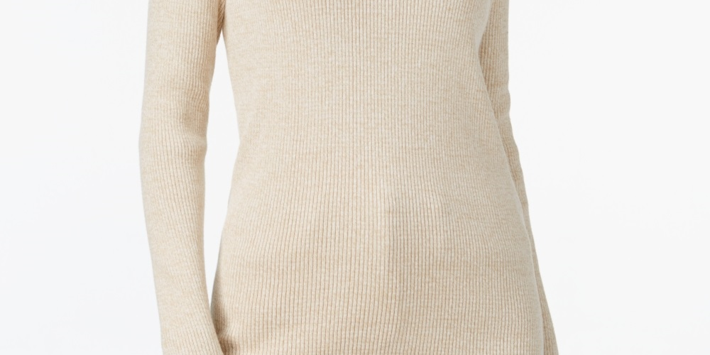 Karen Scott Women's Cotton Mock Neck Sweater  Brown Size XX-Large