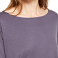 Eileen Fisher Women's Ballet Neck Long Sleeve Top Grey Size Small