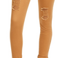 Tinseltown Junior's Distressed Skinny Jeans Brown Size 7