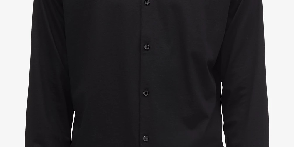 Calvin Klein Men's Slim Fit French Placket Shirt Black Size XX-Large