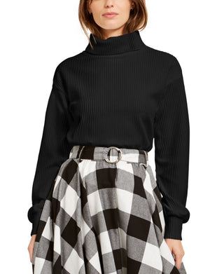 Bar III Women's Cozy Turtleneck Top Black Size XX-Large